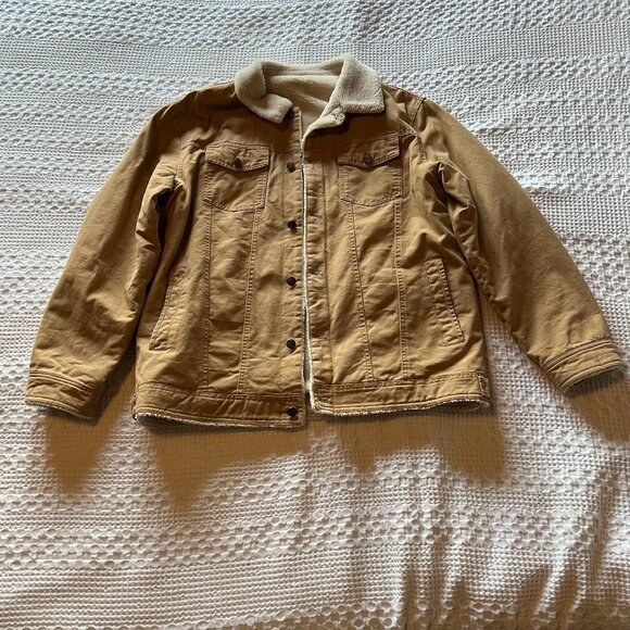Men's Kasild Tan Jacket, Super Soft Fleece Lining Size L - Picture 1 of 4